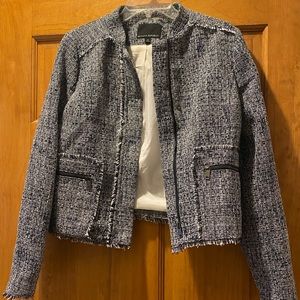 Banana republic navy tweed jacket size 12